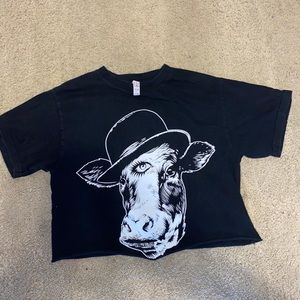 Cow crop top